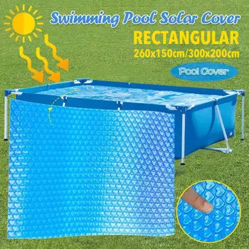 

Square Solar Tarpaulin Rectangular Durable Swimming Pool Protection Cover Heat Insulation Film for Indoor Outdoor Frame Pool