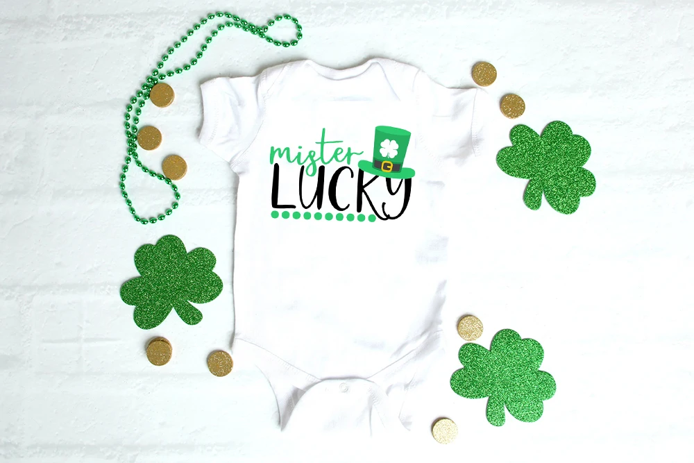 День Святого Патрика, Mister Lucky Baby, цельный комбинезон с короткими рукавами, комбинезон с галстуком-бабочкой для маленьких джентльменов, комбинезон - Цвет: S356-SRPWH-