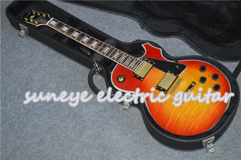 Suneye Block перламутровый инкрустированный электрогитара Rosewood Fretboard Guitarra Electrica доступен вариант для левшей с гитарным чехлом
