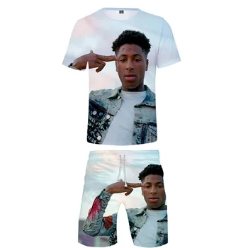 

3D YoungBoy sets Printed for male 2 Piece Set Summer Short Sleeve t-shirts+Shorts 2019 Hot Sale sets Streetwear plus size