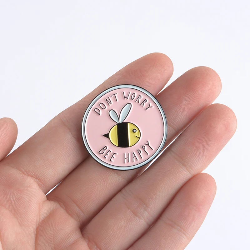 Розовый коллекция! Животное пчела звезда камера японский рамен объятие купон мягкая эмаль нагрудные булавки значок броши