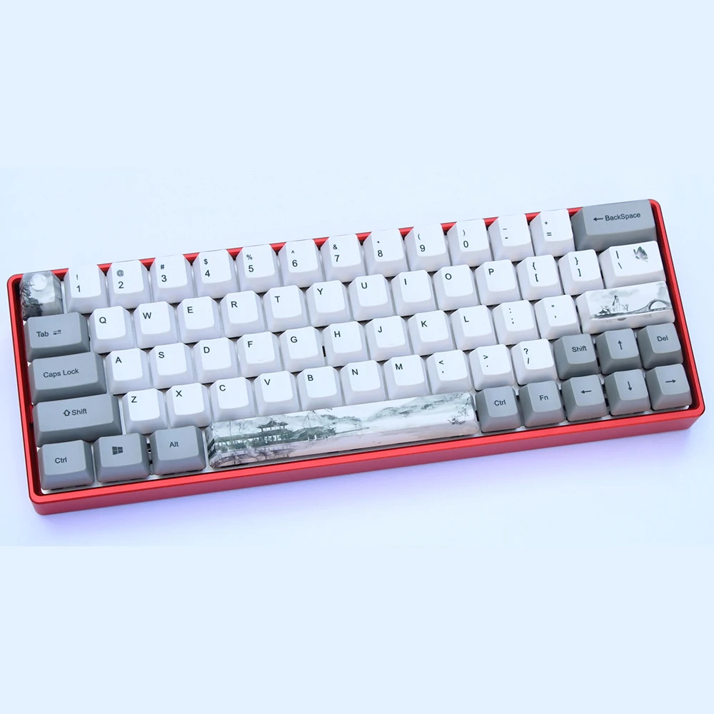 NPKC высокопрофильная CNC анодированная алюминиевая клавиатура DIY для 60%