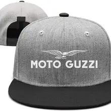 Унисекс Moto-Guzzi-motorcycle-logo1-Fit Flat Bill Повседневное Прохладный остроконечные Кепки