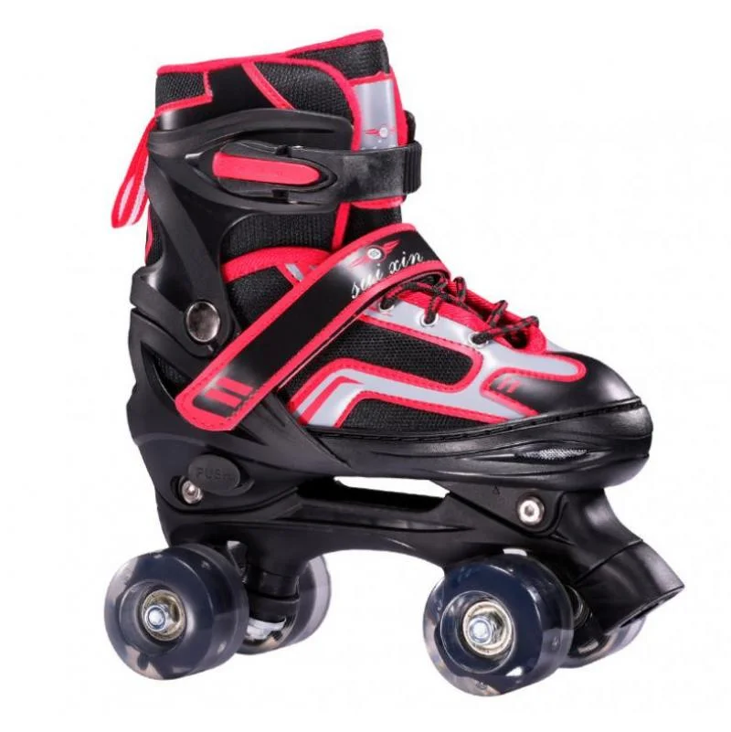 

Kids Roller Skates Size Adjustable Double Line Skates For Children Two Line Skating Shoes Patines With 4 Wheels