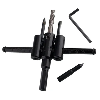 

Adjustable Hole Opener Center Drill Bit Cutter Heavy Duty Tool Kit Woodworking
