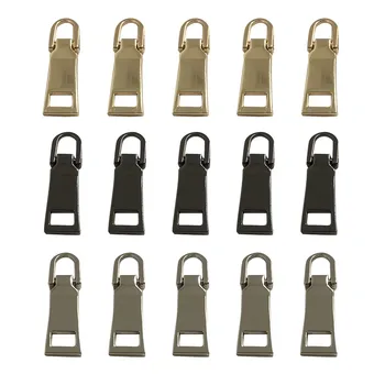 

5pcs 5#/3# Metal Zipper Pull Replacement Metal Pull Tab Fixer Repair Pullers for Luggage Suitcase Jacket DIY Sewing Crafts Kits