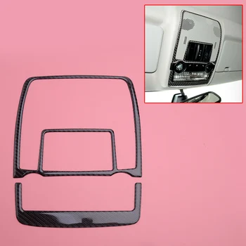 

Black 1 Set Car Carbon Fiber Reading Light Cover Trim Fit For BMW X5 X6 E70 E71 2008 2009 2010 2011 2012 2013