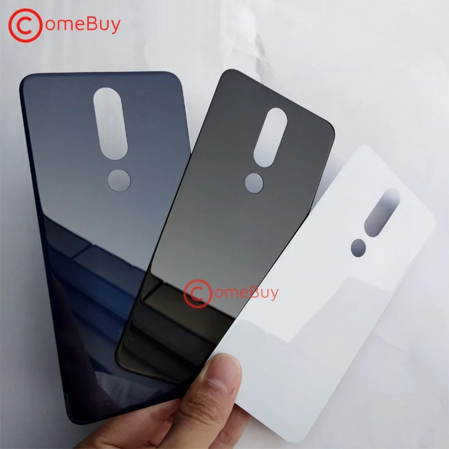 

Back Glass For Nokia 6.1 Plus Battery Cover X5 X6 X7 2018 Back Housing Case Rear Glass Panel Door 8.1 5.1 Plus Battery Cover