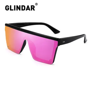 

Flat Top Shield Sunglasses Women Men Square Mirror Rimless Sun Glasses for Women Men UV400