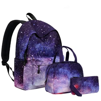 

3-piece Set Travel Bag 2020 New Canvas School Bags Korean Style Backpack for School Teenagers Hot Sale Girls Kids Casual Bookbag