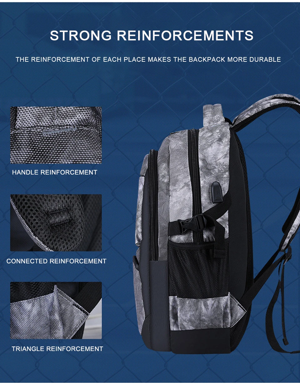 Men Backpack Male Backpacks 15.6 Inch Laptop Travel Waterproof Bag Girls Boys Student School Bagpack USB Charging Notebook Bags (10)