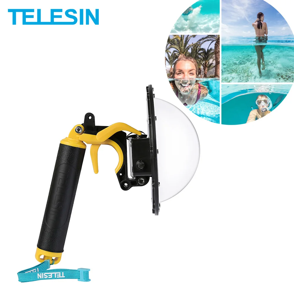 

TELESIN 6" Dome Port 30M Waterproof Case Floating Trigger Dome for SJCAM SJ6 SJ7 Action Camera Lens Cover Housing Accessories