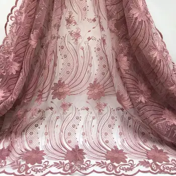 

Latest French Nigerian Laces Fabric 2019 High Quality Sequins Tulle African Laces Fabric Wedding African French Tulle Lace