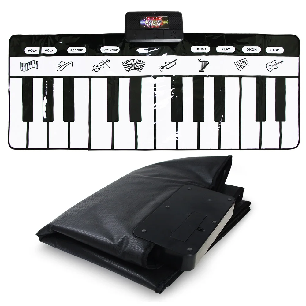 Tapete musical do bebê jogar piano tapete teclado instrumento de música  montessori brinquedos rastejando tapete brinquedos educativos para  presentes do miúdo - AliExpress