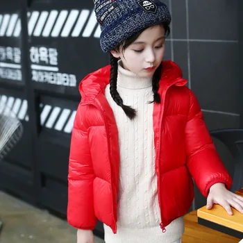 

2019 Winter New Fashion 3-8t Baby Clothes Children Cotton-padded Jacket Baby Hooded Thickening Keep Warm Zipper Loose Coat