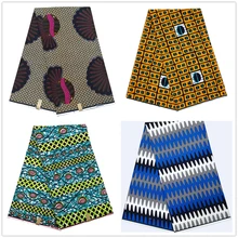 Анкара африканская восковая ткань pagne хлопок высокое качество настоящий голландский вощеная ткань нигерийская женское платье свадебное 6 ярдов