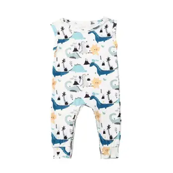 

Newborn Casual Rompers Baby Boy Dinosaur Sleeveless Romper Jumpsuit Overall Clothes Sunsuit New Born Baby Clothes Jumpsuits