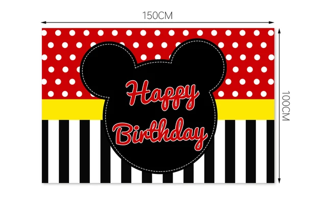 Mickey Mouse Theme Image Party Balloons Decoration Birthday Background Decor Baby Shower Supplies Children Party Supplies background