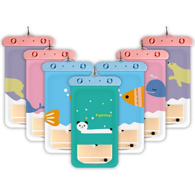 Милый мультфильм моделирование водонепроницаемый чехол для телефона мультфильм сенсорный экран водонепроницаемый мобильный телефон сумка настраиваемый узор