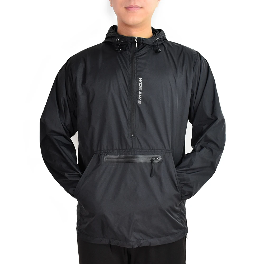 Мужские ветрозащитные велосипедные куртки WOSAWE с капюшоном для езды на