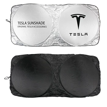 

Car Windshield Sunshades Covers Visors Front Window Sunshade for Tesla Logo Letters Model 3 X S Y P100D Automobile Accessories