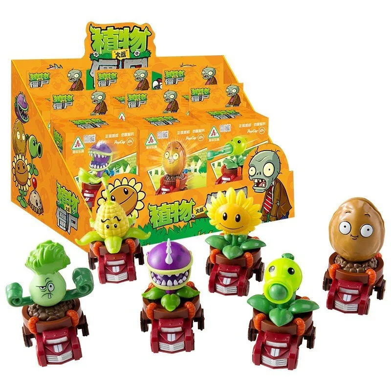

Plants Vs. Zombies Action Figure Toys Model Car Pull Back Can Launch Ejection Plants Game Christmas Birthday Gifts For Kid