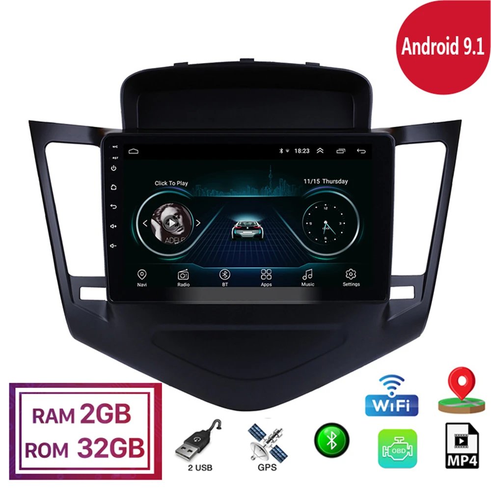 Автомобильный мультимедийный плеер с радио Android 9 1 для Chevrolet Cruze 2009 2010 2011 2012 2013 2014 2