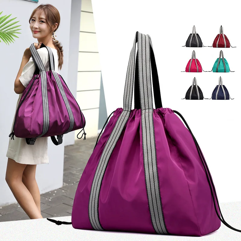 

Fashion hot sale drawstring bucket backpack multifunctional webbing single shoulder messenger big bag