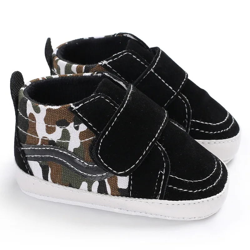 Infant Newborn Baby Boy Girl Canvas Shoes Prewalkers Autumn Soft Sole Anti-slip Sneakers Camouflage