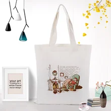 Рождественская Холщовая Сумка-тоут, ежедневное использование текста, сделай сам, пользовательский принт логотипа, Женская эко-сумка многоразовая утилизация, праздничная подарочная сумка для покупок