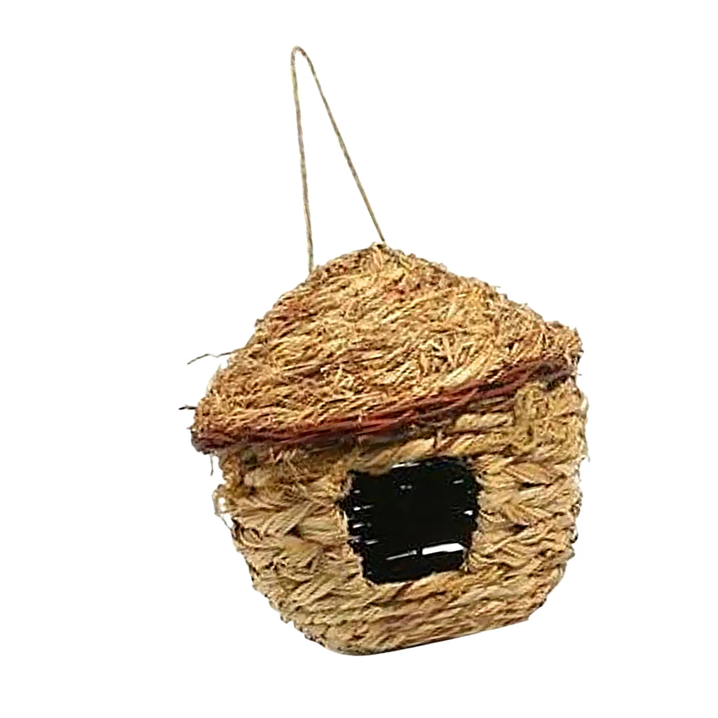 Handwoven Bird Nest ing Birdhouse Garden Decoration for Parakeets Cockatiels