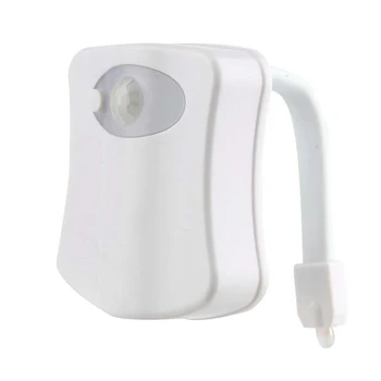 

2/3pcs Human Motion Sensor Night Light 8 Color Changing LED Body Sensing Automatic Lights Night Lamp Toilet Bowl Bathroom Light