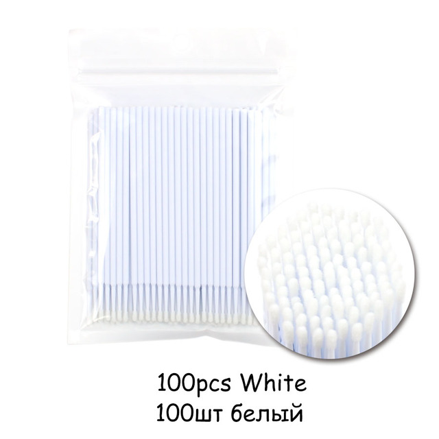 Eyelash Brushes Disposable Cotton Swab Micro Individual Eyelashes Microbrush Lash Removing Lash Extension Accessories