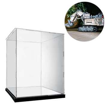 

Building Block Acrylic Dustproof Display Box Show Box For Liebherr R 9800 Excavator 42100 (Display Box Only) - Black Bottom Type