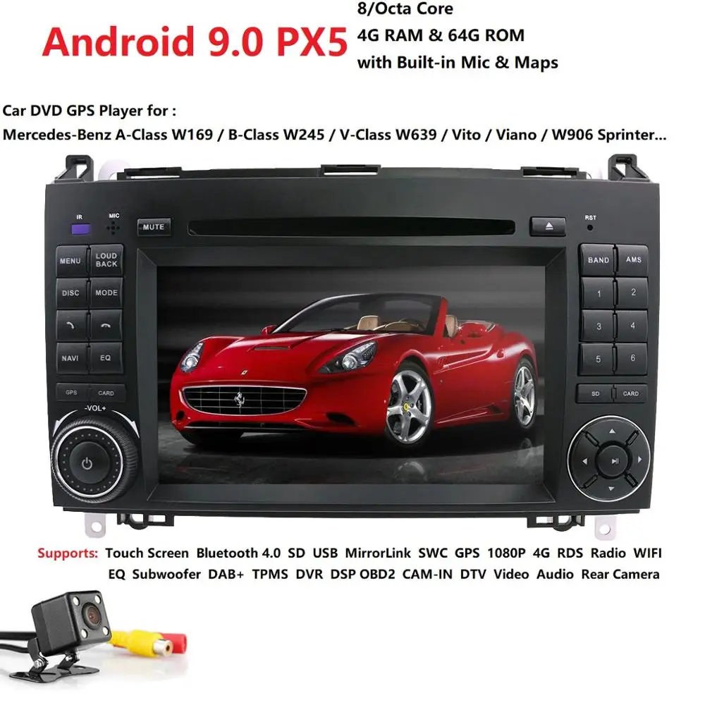 Sale 8Octa Core Android 9.0 4G RAM 64G ROM PX5 CAR DVD GPS For Mercedes Benz Sprinter B200 W209 W169 W169 B-class W245 B170 Vito W639 0 Sale 8Octa Core Android 9.0 4G RAM 64G ROM PX5 CAR DVD GPS For Mercedes Benz Sprinter B200 W209 W169 W169 B-class W245 B170 Vito W639 0