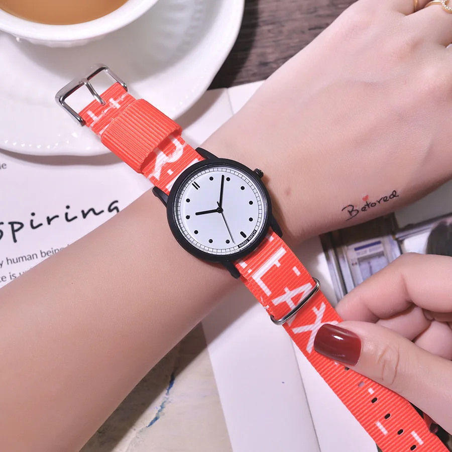 

High quality ladies watch sports nylon strap mens quartz waterproof watch new design classic clock Relogio Masculino wrist watch