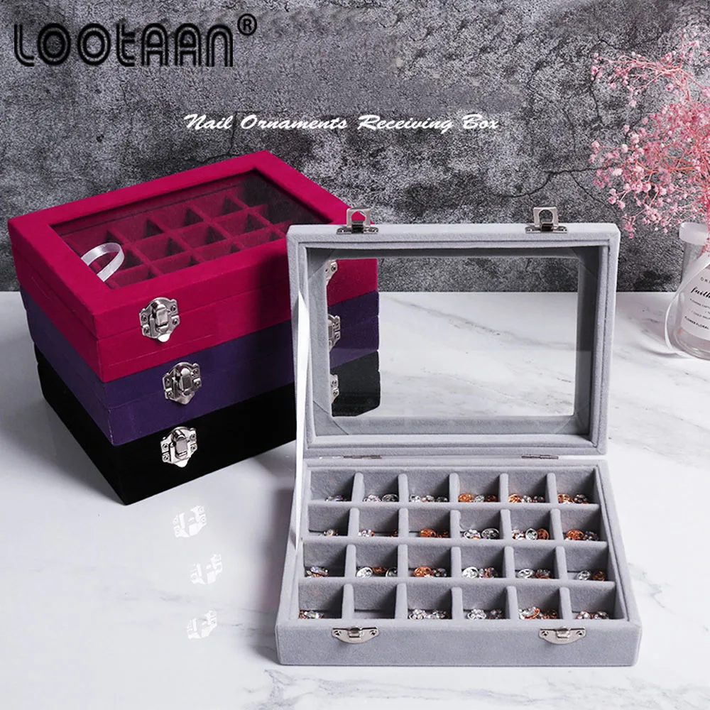 Lady PU Leather Jewelry Box Storage Box Ring Display Case Portable