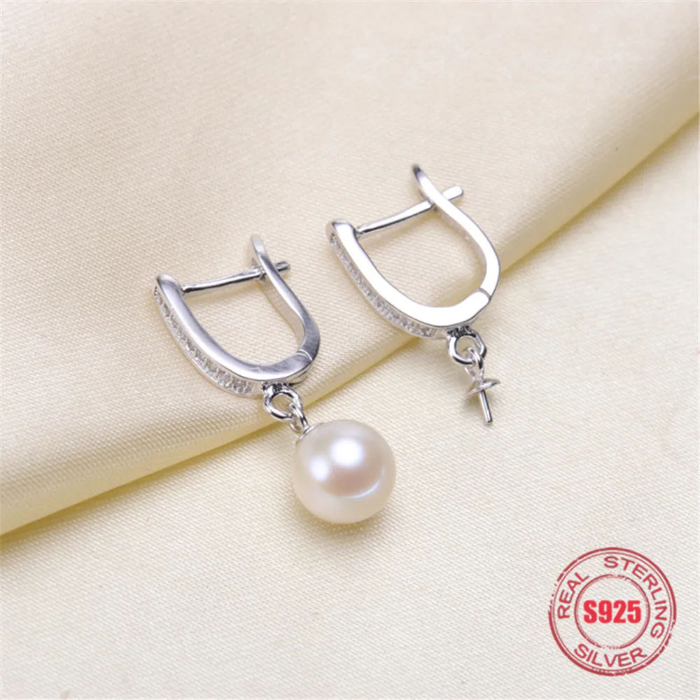 

Hot Style Stud Earrings Pearl Fittings DIY Handmade Craft S925 Sterling Silver Accessory Earrings Findings