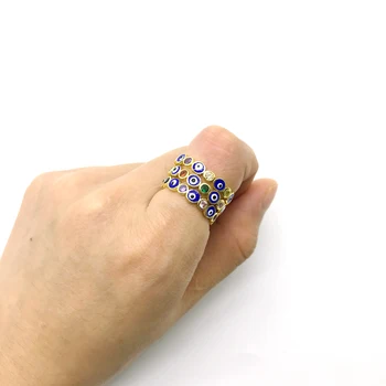 

5pcs/lot Turkish Style New Engagement Band Eye Ring For Wedding Jewelry
