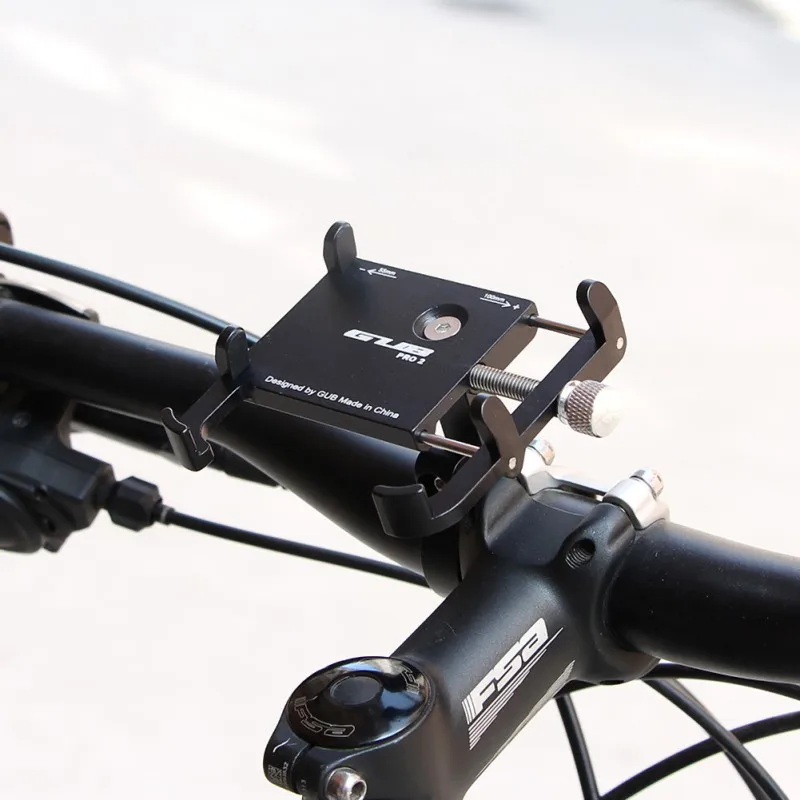 GUB PRO2-2 Aluminum Alloy Bike Phone Holder for Smartphone Adjustable Universal Support GPS Navigation Phone Stand