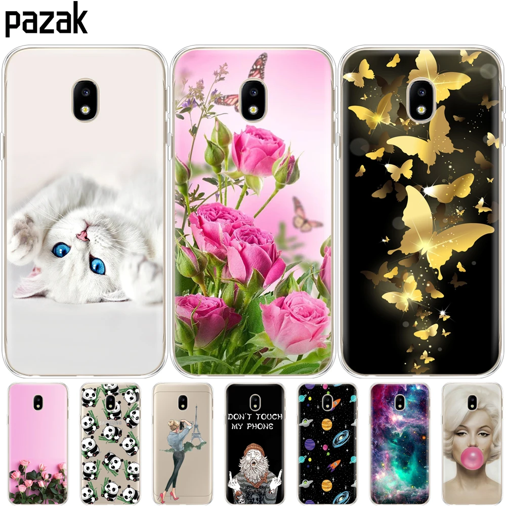 silicone Case For Samsung Galaxy J7 2017 J730F Pro Soft TPU phone shell Cover for J730 pop painting |