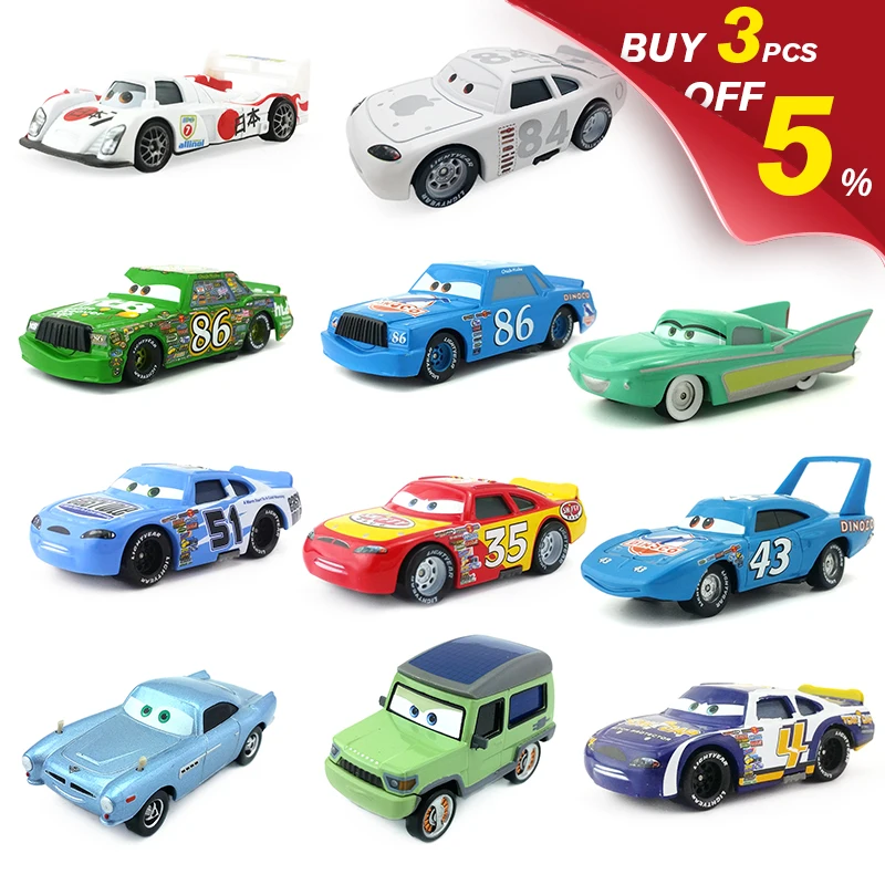 Все стили disney Pixar Cars 2 3 Гоночная Команда doc Hudson Mater Lizzie Lightning McQueen Sarge 1:55 Свободный
