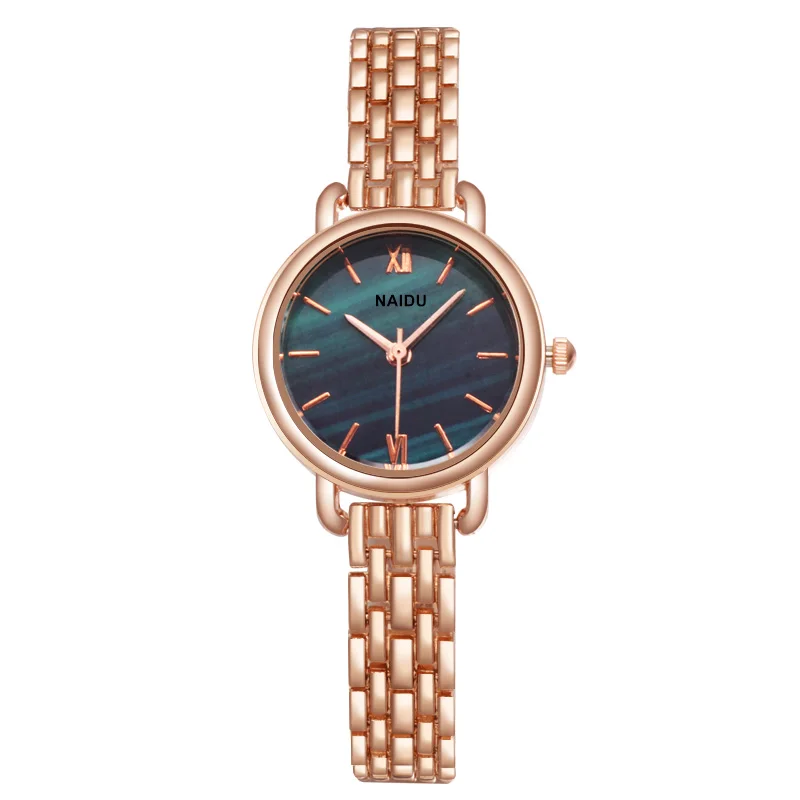 Женские часы модные серебряные часы роскошный браслет женские наручные часы платье женские часы простой стиль женские часы montre - Цвет: Rose Gold Green