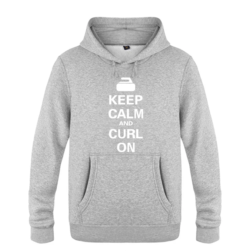 Keep Calm and Curl On Curling креативные толстовки мужские мужские пуловеры флисовые толстовки с капюшоном