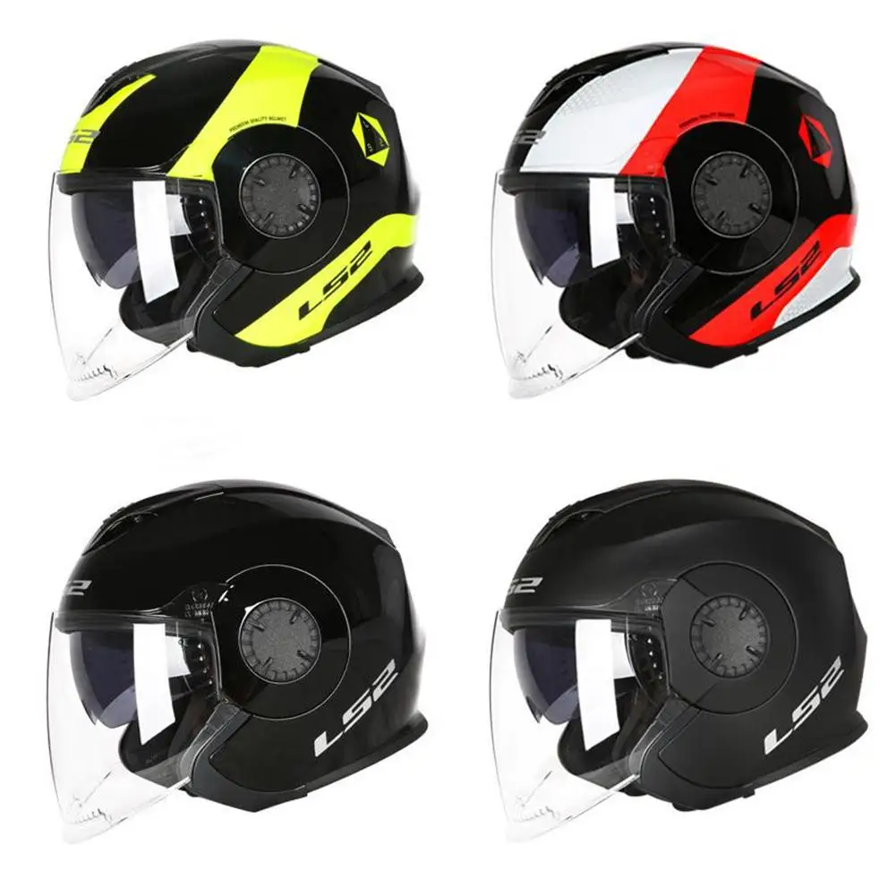 

MeterMall LS2 OF570 Helmet Dual Lens Half Covered Riding Helmet for Women and Men Motorcycle Helmet Casque