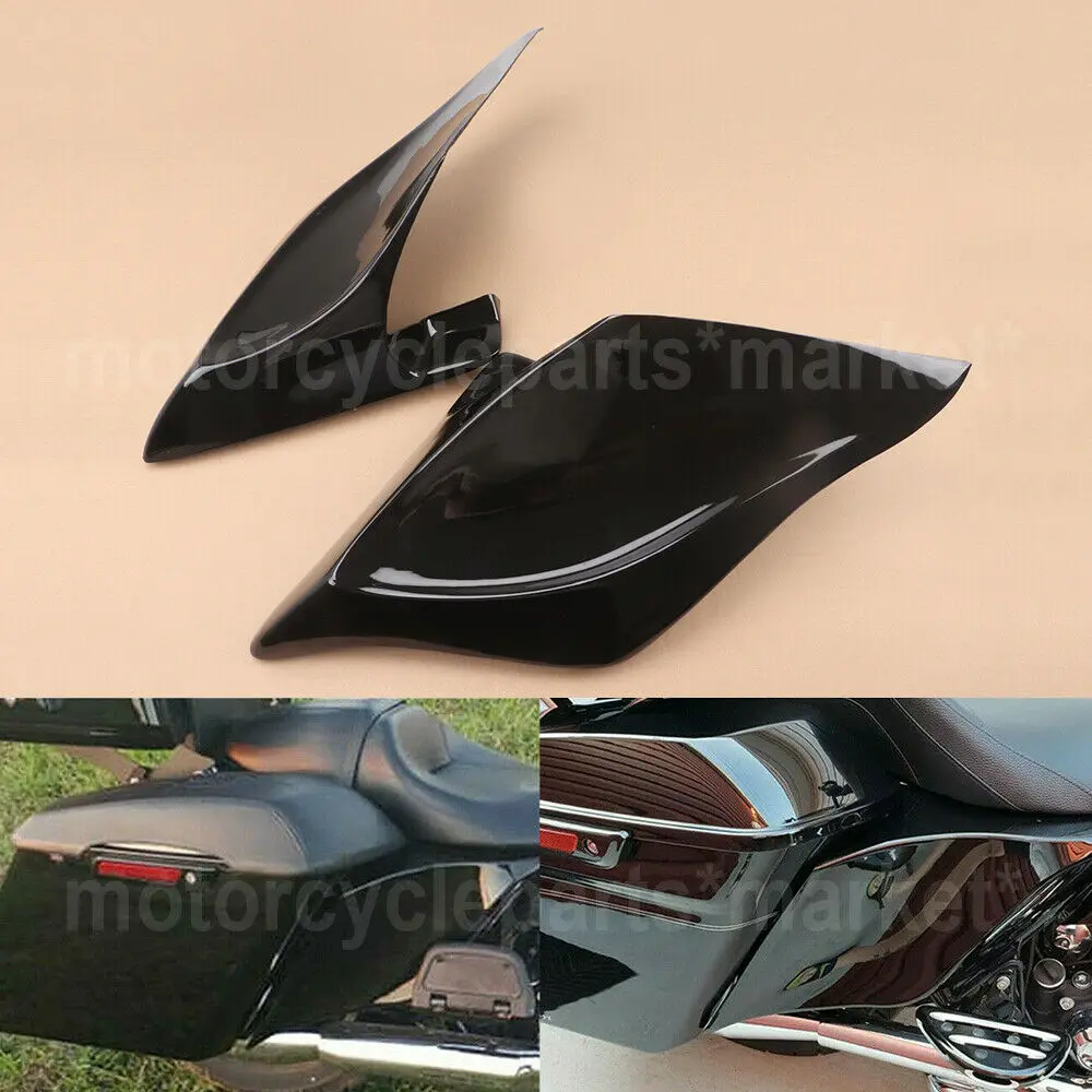 1 пара ярко-черных Растягивающихся боковых панелей для Harley 14-19 туристических