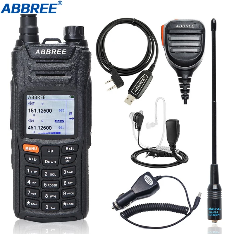 Портативная рация ABBREE AR F6 Многодиапазонная многофункциональная VHF UHF DTMF 999CH VOX SOS