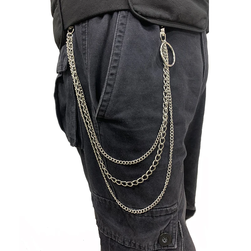 Women Punk Pant Chain Belt Female Hip 