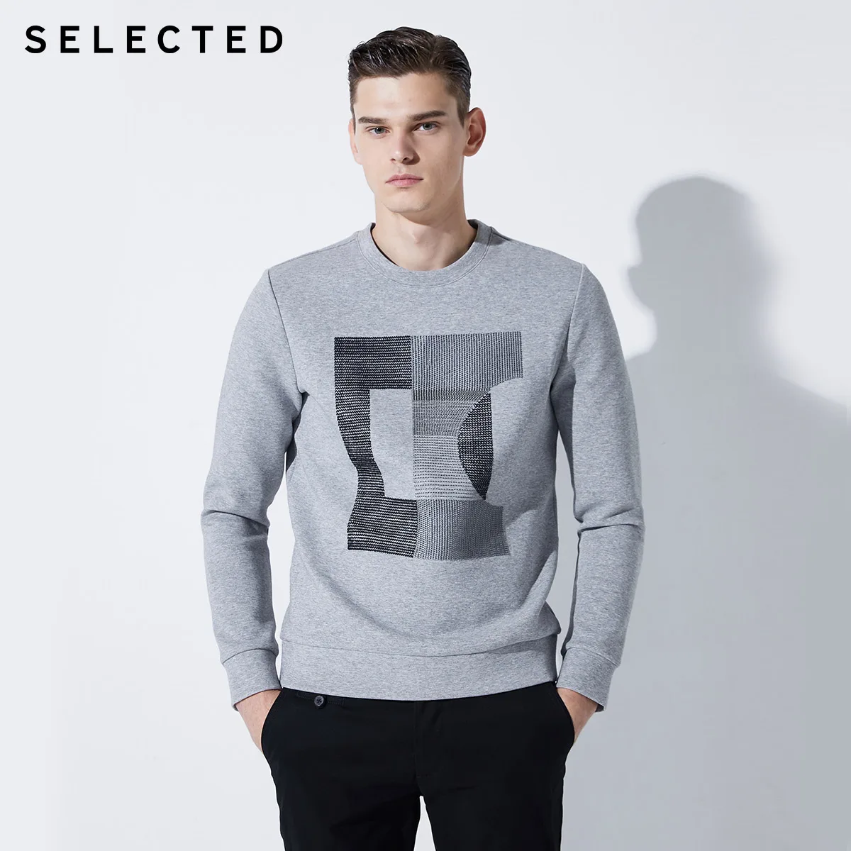 SELECTED Men Elastic Geometric 3D Knitted Weave Hoodies Sweatshirt S|41944D521 SELECTED Men Elastic Geometric 3D Knitted Weave Hoodies Sweatshirt S|41944D521