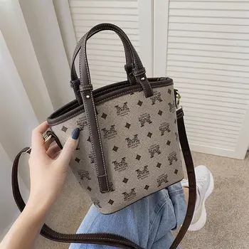 

Brand design women shoulder bag Large capacity Chain bucket Handbags Quality PU leather Women's Totes Shopping Bag bolsa feminin